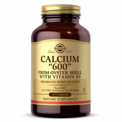  Solgar Calcium "600" (from Oyster Shell with Vitamin D3) 60 