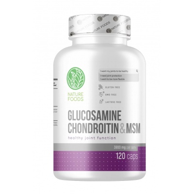 Хондропротектор Nature Foods Glucosamine Chondroitin MSM 120 капсул