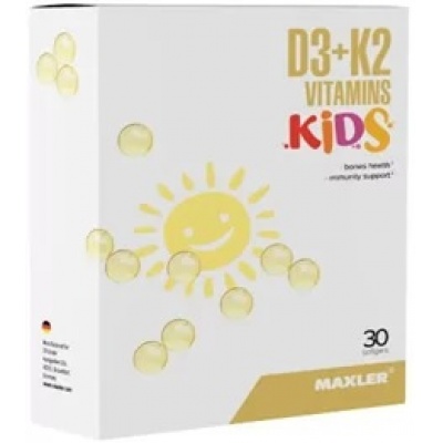 Витамины Maxler Vitamin D3 + K2 Kids 30 капсул