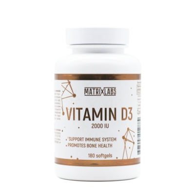 Витамины Matrix Labs Vitamin D3-2000 180 капсул
