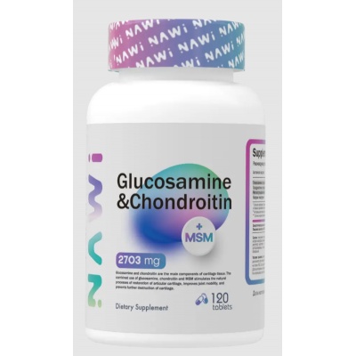 Хондропротектор NAWI Glucosamine Chondroitin MSM 2703 мг 120 таблеток